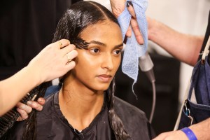 Backstage at Yohji Yamamoto RTW Spring 2018