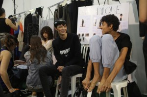 Backstage at Akris RTW Spring 2018