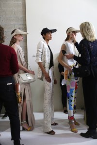 Backstage at Akris RTW Spring 2018
