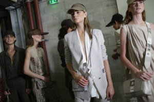 Backstage at Akris RTW Spring 2018