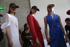 Backstage at Akris RTW Spring 2018