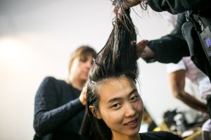 Backstage at Shiatzy Chen RTW Spring 2018