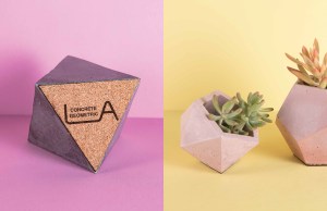 Concrete Geometric planters for LA Original