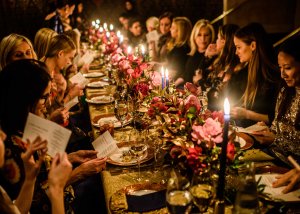 The atmosphere at the Emilia Wickstead and Net-a-porter dinner.