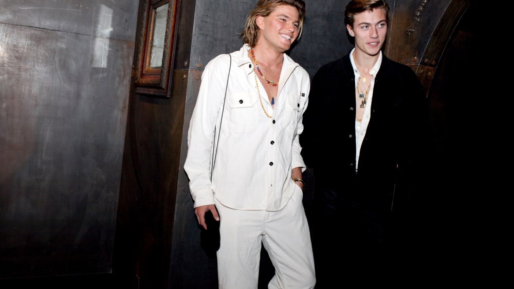 Victor Cruz, Lucky Blue Smith and Jordan Barrett at Eli Halili Dinner