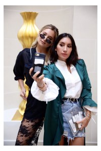 Danielle Bernstein and Jen Atkin at a brunch Revolve hosted for Atkin in Paris last month.