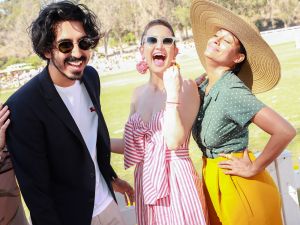 Dev Patel, Kate Hudson, Tracee Ellis RossVeuve Cliquot Polo Classic, Inside, Los Angeles, USA - 14 Oct 2017