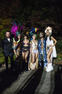 The scene at the You Are So Lucky Halloween party.