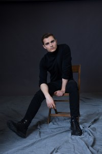 Officine Generale’s wool turtleneck and Levi’s Made & Crafted’s cotton denim jeans.