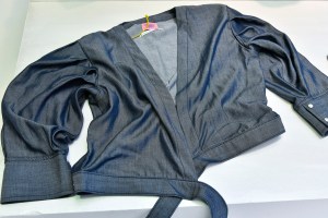 Mercerized denim by US Denim Mills. 