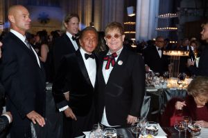 Valentino, Sir Elton JohnElton John Aids Foundation Fall Gala, Inside, New York, USA - 07 Nov 2017