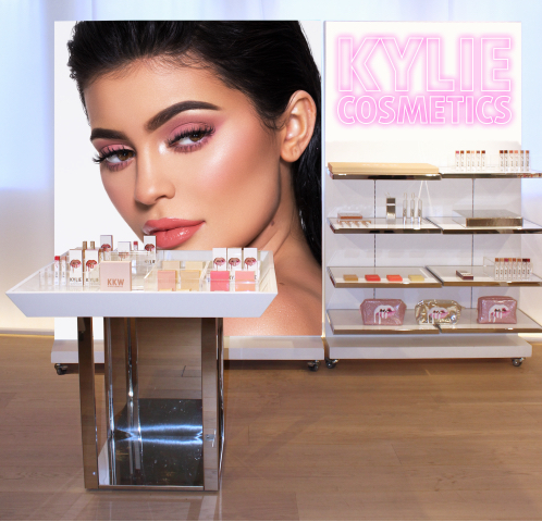 A Kylie Cosmetics pop-up in Topshop.