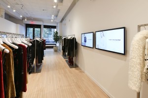 The store features touch screens that send apparel directly to dressing rooms and digital fitting room “attendees” for ordering additional styles or sizes. Its “magic wardrobes,” or two-way doors, allow for product fulfillment without leaving fitting rooms.