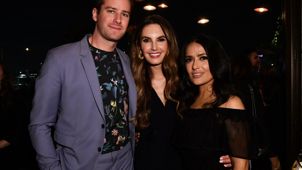 Armie Hammer, Elizabeth Chambers and Salma HayekHFPA and InStyle celebrate Golden Globe Season, Inside, Los Angeles, USA - 15 Nov 2017