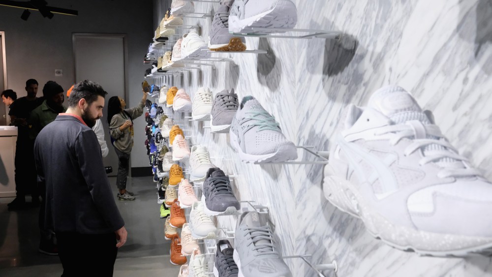Inside the new Asics store in New York.