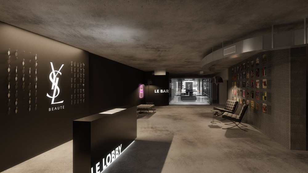 A rendering of the YSL beauty hotel.