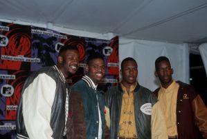 Editorial Use Only / Consent for book publication must be agreed with Rex Features before useMandatory Credit: Photo by Andre Csillag/REX/Shutterstock (1349985u)Boyz II Men - Shawn Stockman, Nathan Morris, Wanya Morris and Mike McCary at the MTV Awards in Los AngelesVarious