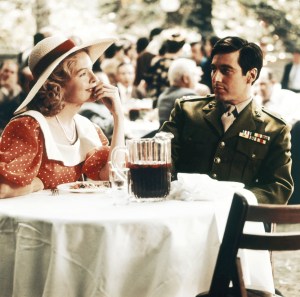 No Merchandising. Editorial Use Only. No Book Cover Usage.Mandatory Credit: Photo by Paramount/Kobal/REX/Shutterstock (5886165aw)Diane Keaton, Al PacinoThe Godfather - 1972Director: Francis Ford CoppolaParamount PicturesUSAScene StillDramaLe Parrain