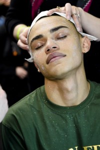 Backstage at Bobby Abley Men's Fall 2018