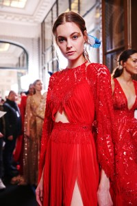 Backstage at Zuhair Murad Coutuer Spring 2018