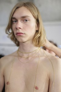 Backstage at Acne Studios Men's Fall 2018