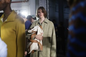 Backstage at Acne Studios Men's Fall 2018