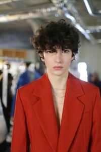 Backstage at Acne Studios Men's Fall 2018