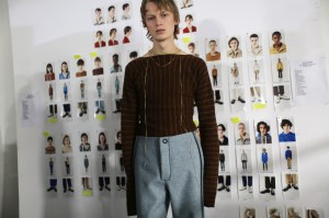 Backstage at Acne Studios Men's Fall 2018