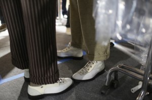 Backstage at Acne Studios Men's Fall 2018