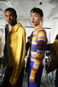 Backstage at Acne Studios Men's Fall 2018