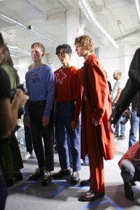 Backstage at Acne Studios Men's Fall 2018