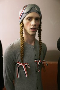 Backstage at Thom Browne Men's Fall 2018