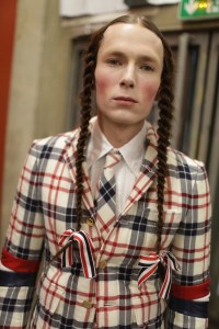 Backstage at Thom Browne Men's Fall 2018