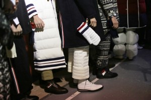 Backstage at Thom Browne Men's Fall 2018