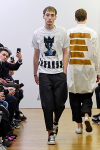 Model on the catwalk