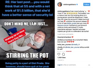Diet Prada comes back questioning Gabbana’s “security.”