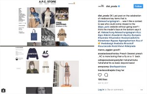 Diet Prada in May came down on Alexa Chung’s website for copying A.P.C.