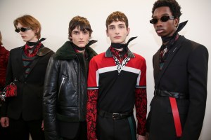 Backstage at Dior Homme Men's Fall 2018
