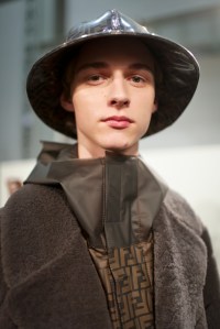 Backstage at Fendi Men's Fall 2018