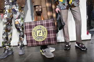 Backstage at Fendi Men's Fall 2018