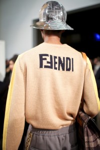 Backstage at Fendi Men's Fall 2018