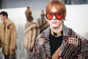 Backstage at Fendi Men's Fall 2018