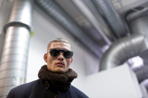 Backstage at Giorgio Armani Men's Fall 2018