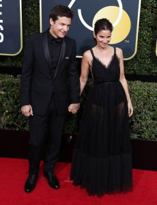 Jason Bateman in Dior and Amanda Anka, Golden Globes 2018