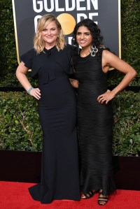 Amy Poehler and Saru Jayaraman, Golden Globes 2018