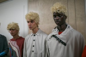 Backstage at Kiko Kostadinov Men's Fall 2018