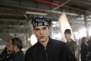 Backstage at Moschino Men's Fall 2018
