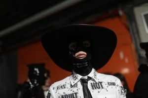 Backstage at Moschino Men's Fall 2018