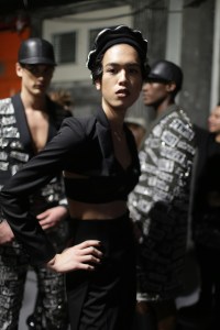 Backstage at Moschino Men's Fall 2018