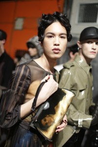 Backstage at Moschino Men's Fall 2018